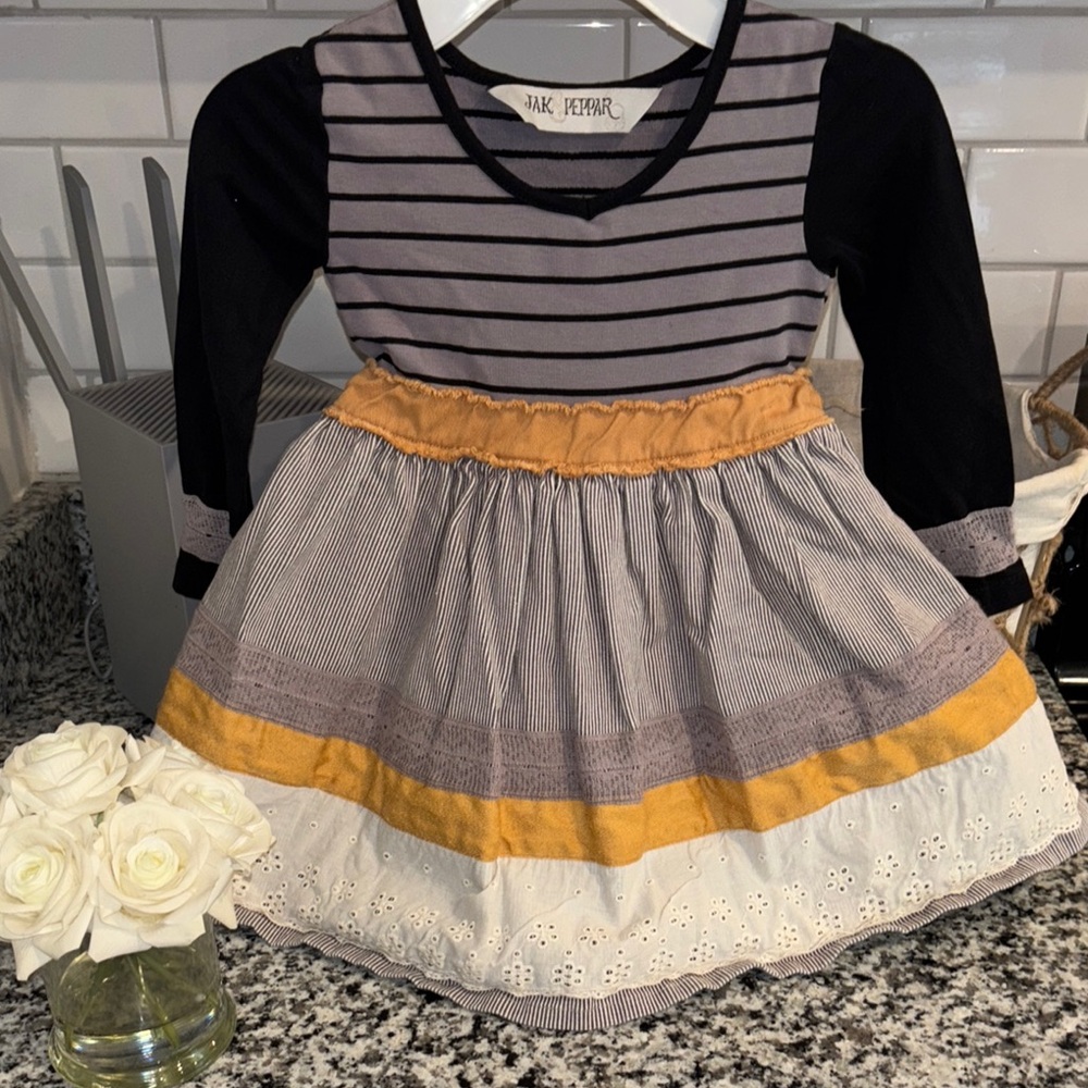 Charming Striped Kids Dress
